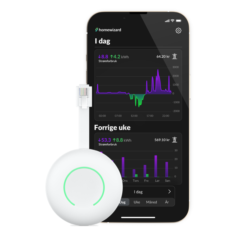HomeWizard P1-måler med Energy-appen